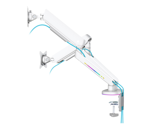 DELTACO Podwójny uchwyt GAM-135-W RGB - Biały - 1115379 - zdjęcie 7